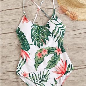 Tropical onepiece swimsuit